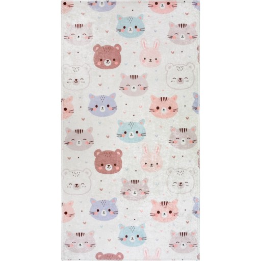 Covor pentru copii fildeș lavabil 60x100 cm Cute Animals – Vitaus