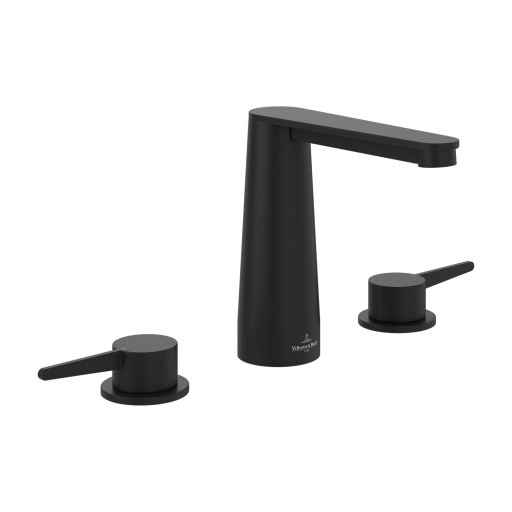 Baterie lavoar Villeroy & Boch Conum din 3 elemente  fara ventil  negru mat
