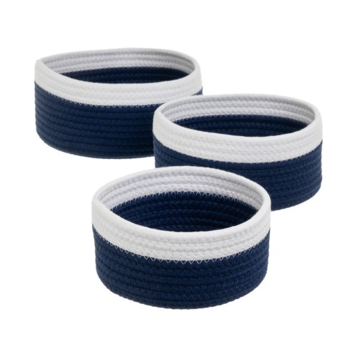 Coșuri de depozitare 3 buc. din material textil ø 26x11 cm – Casa Selección