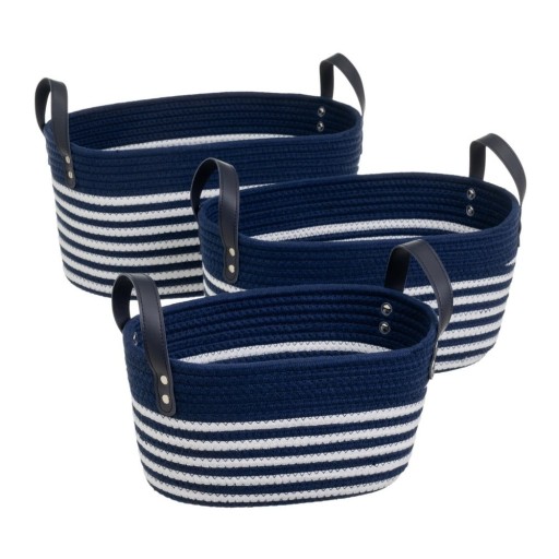 Coșuri de depozitare 3 buc. din material textil 38x22x20 cm – Casa Selección
