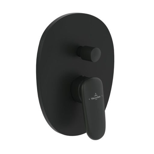 Baterie cada - dus Villeroy & Boch Antao cu montaj incastrat  necesita corp ingropat Vi-Box  negru mat