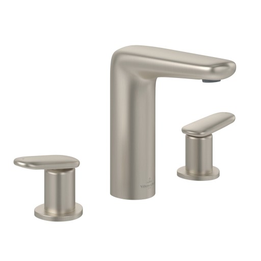 Baterie lavoar Villeroy & Boch Antao din 3 elemente  ventil click-clack  nichel periat