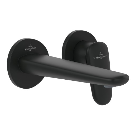 Baterie lavoar Villeroy & Boch Antao de perete  fara ventil  negru mat