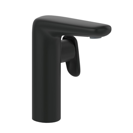 Baterie lavoar Villeroy & Boch Antao cu levier lateral  ventil click-clack  negru mat