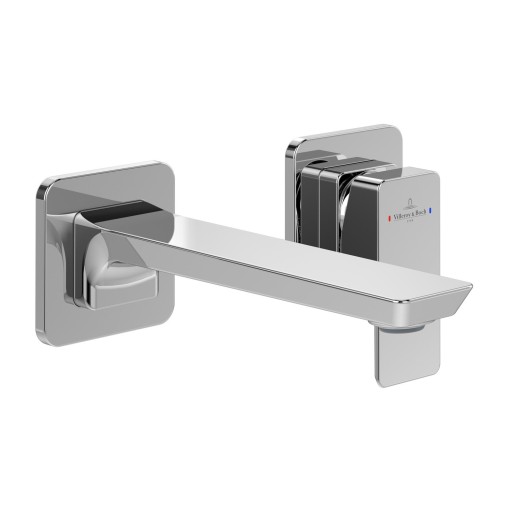 Baterie lavoar Villeroy & Boch Subway 3.0 de perete  din 2 elemente  fara ventil  crom