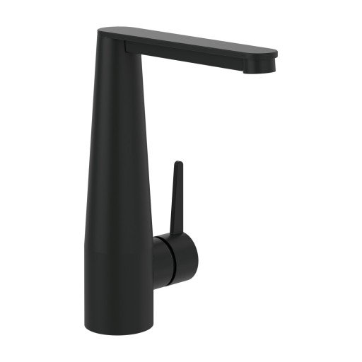 Baterie lavoar Villeroy & Boch Conum  21cm  ventil click-clack  negru mat