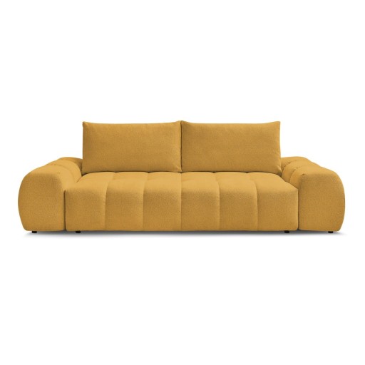 Canapea galben-muștar cu tapițerie din chenille 278 cm Everest – Bobochic Paris