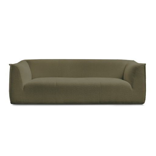 Canapea verde cu tapițerie din țesătură bouclé 242 cm Giorgia – Bobochic Paris