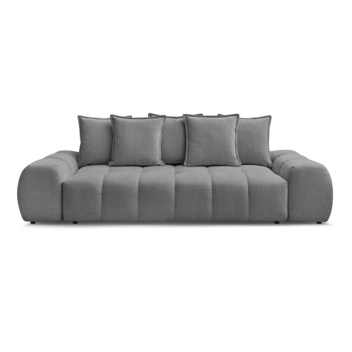 Canapea gri închis extensibilă/cu spațiu de depozitare cu tapițerie din chenille 278 cm Everest – Bobochic Paris
