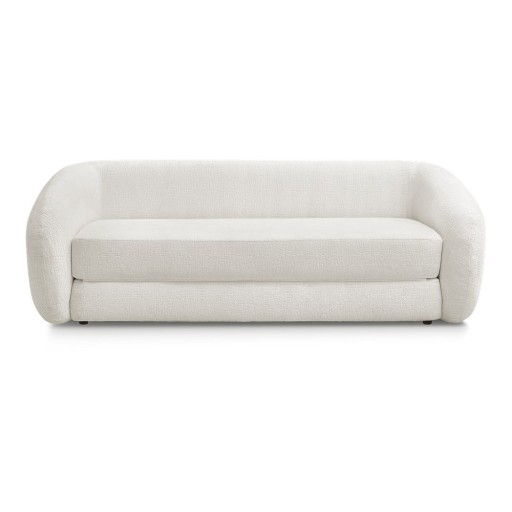 Canapea albă extensibilă cu tapițerie din chenille 228 cm Neyo – Bobochic Paris