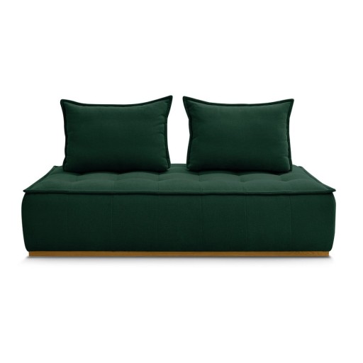 Canapea verde-închis cu tapițerie din țesătură bouclé 175 cm Elisa – Bobochic Paris