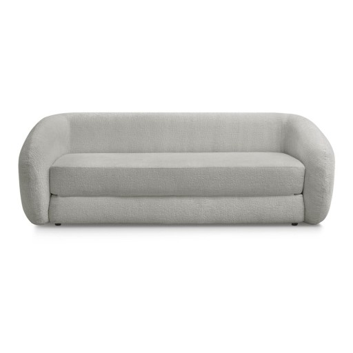 Canapea gri deschis extensibilă cu tapițerie din chenille 228 cm Neyo – Bobochic Paris