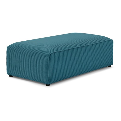 Taburet modular albastru închis cu tapițerie din catifea reiată Megeve – Bobochic Paris