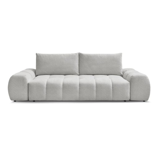 Canapea gri deschis cu tapițerie din chenille 278 cm Everest – Bobochic Paris