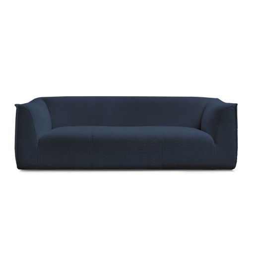 Canapea albastru-închis cu tapițerie din țesătură bouclé 242 cm Giorgia – Bobochic Paris