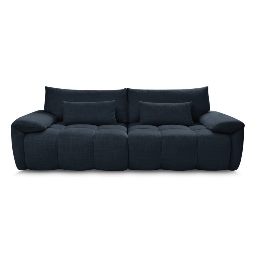 Canapea albastru-închis cu tapițerie din chenille 264 cm Ivane – Bobochic Paris