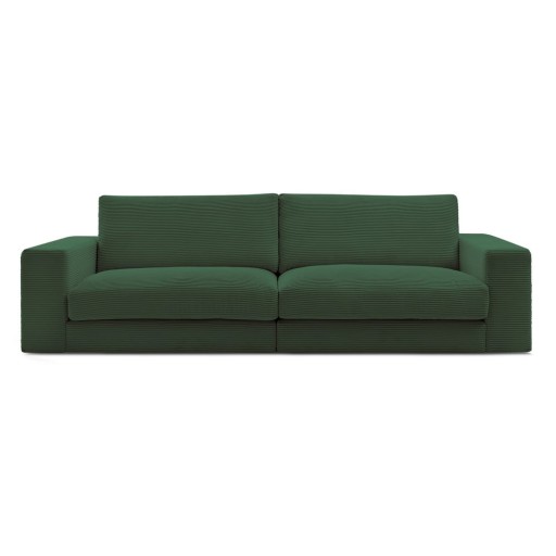 Canapea verde-închis cu tapițerie din catifea reiată 274 cm Leonard – Bobochic Paris