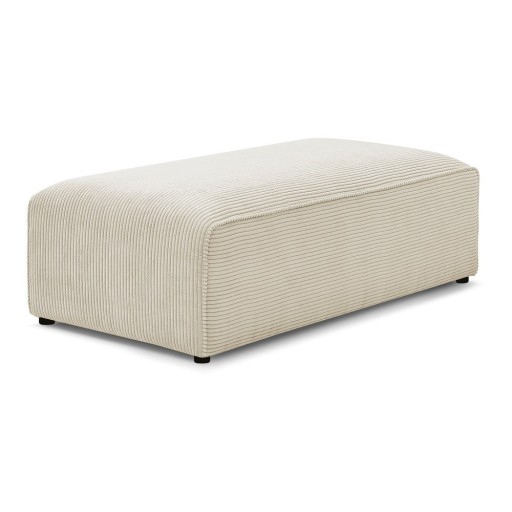 Taburet modular bej cu tapițerie din catifea reiată Megeve – Bobochic Paris