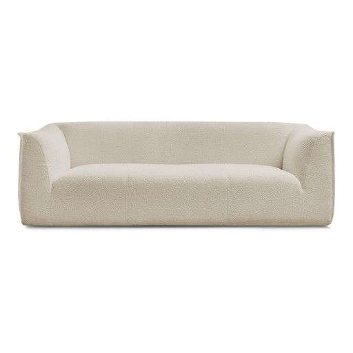 Canapea bej cu tapițerie din țesătură bouclé 242 cm Giorgia – Bobochic Paris