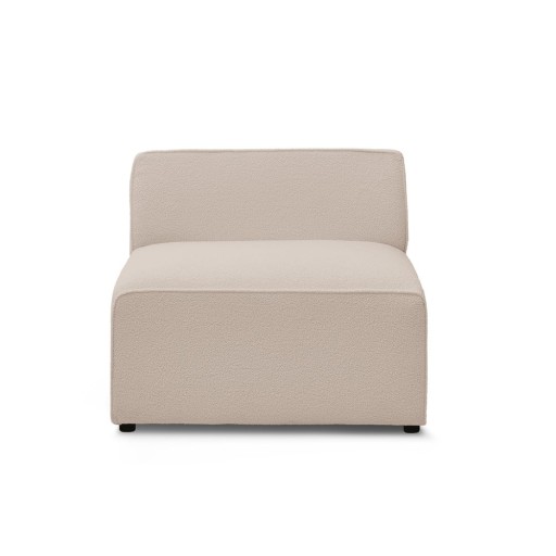 Modul pentru canapea modulară bej cu tapițerie din țesătură bouclé (de mijloc) Megeve – Bobochic Paris