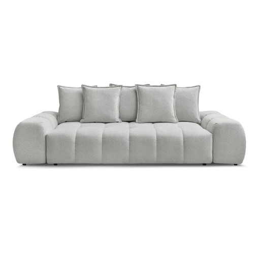 Canapea gri deschis cu tapițerie din chenille 278 cm Everest – Bobochic Paris