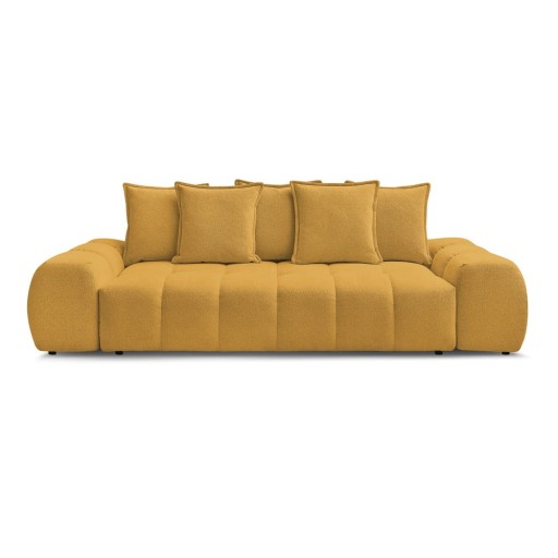 Canapea galben-muștar cu tapițerie din chenille 278 cm Everest – Bobochic Paris