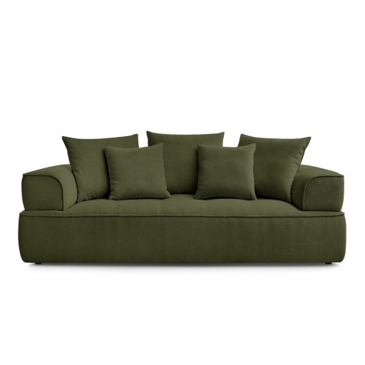 Canapea verde cu tapițerie din chenille 237 cm Whesley – Bobochic Paris