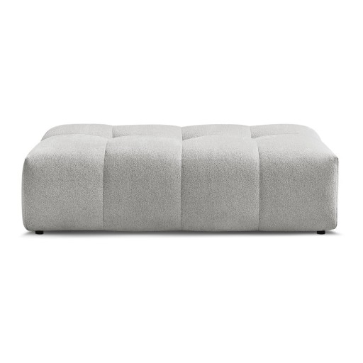 Taburet gri deschis cu tapițerie din chenille Everest – Bobochic Paris