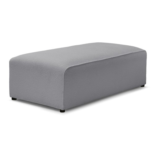 Taburet modular gri deschis cu tapițerie din țesătură bouclé Megeve – Bobochic Paris