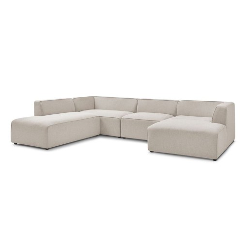 Colțar modular bej (cu colț pe partea stângă/în formă de "U") Megeve – Bobochic Paris