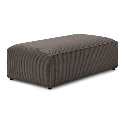 Taburet modular maro cu tapițerie din catifea reiată Megeve – Bobochic Paris