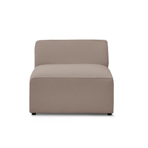 Modul pentru canapea modulară maro cu tapițerie din țesătură bouclé (de mijloc) Megeve – Bobochic Paris