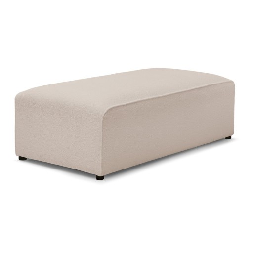 Taburet modular bej cu tapițerie din țesătură bouclé Megeve – Bobochic Paris