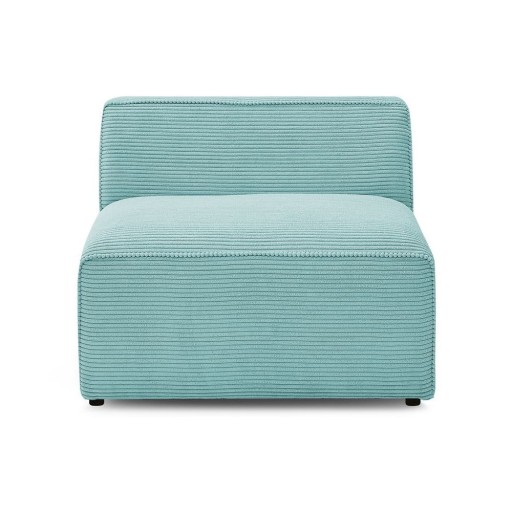 Modul pentru canapea modulară albastru deschis cu tapițerie din catifea reiată (de mijloc) Megeve – Bobochic Paris
