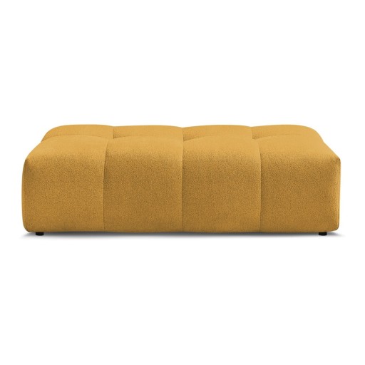 Taburet galben muștar cu tapițerie din chenille Everest – Bobochic Paris