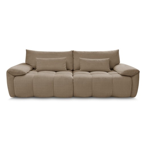 Canapea maro cu tapițerie din chenille 264 cm Ivane – Bobochic Paris