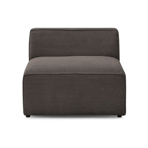 Modul pentru canapea modulară maro cu tapițerie din catifea reiată (de mijloc) Megeve – Bobochic Paris