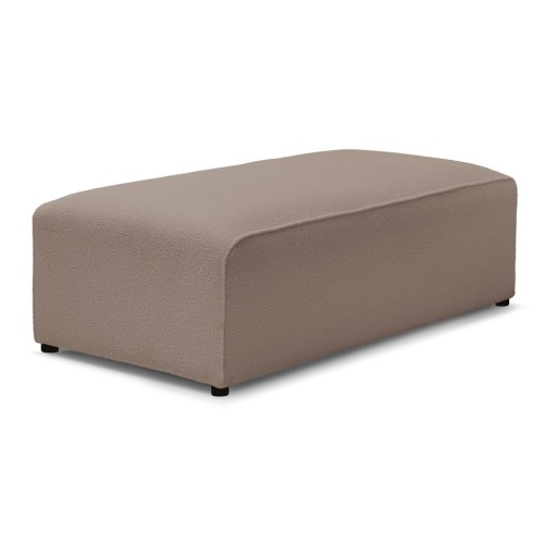 Taburet modular maro cu tapițerie din țesătură bouclé Megeve – Bobochic Paris