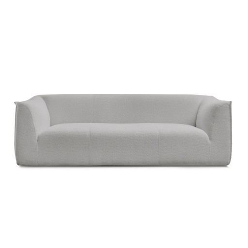 Canapea gri deschis cu tapițerie din țesătură bouclé 242 cm Giorgia – Bobochic Paris