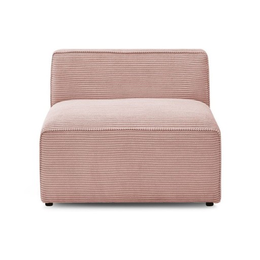 Modul pentru canapea modulară roz cu tapițerie din catifea reiată (de mijloc) Megeve – Bobochic Paris