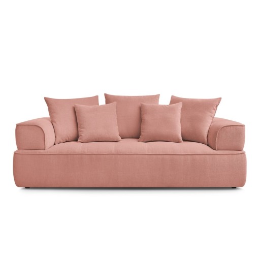Canapea roz cu tapițerie din chenille 237 cm Whesley – Bobochic Paris