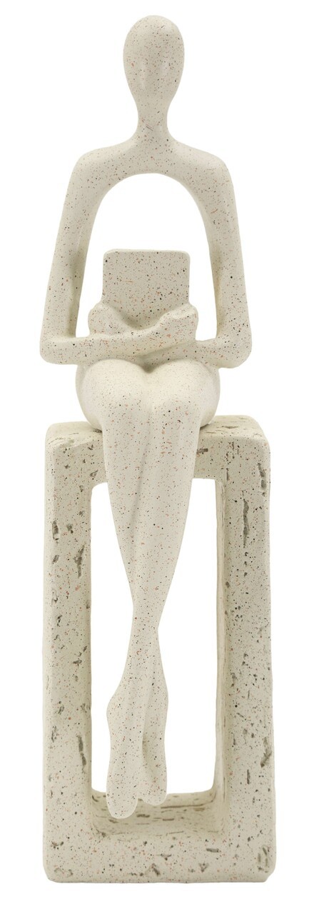 Figurina /sculptura decorativa Stons Single, Mauro Ferretti, 8.5x6.5x24 cm, polirasina, crem