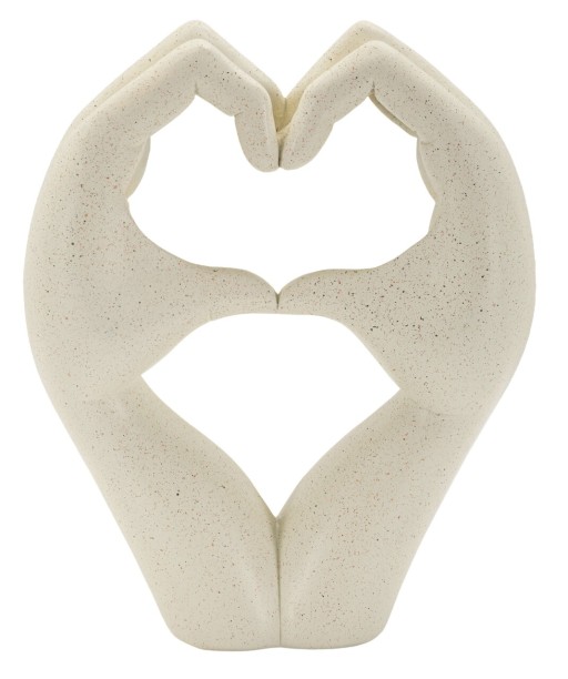 Figurina /sculptura decorativa Love Stons, Mauro Ferretti, 16.5x7x20 cm, polirasina, crem