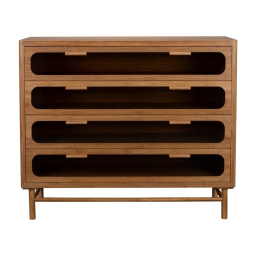Comodă în culoare naturală din bambus 105x88x38 cm Caroun – Dutchbone