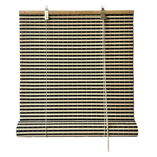 Jaluzea neagră/în culoare naturală din bambus 200x160 cm Vela – Gardinia