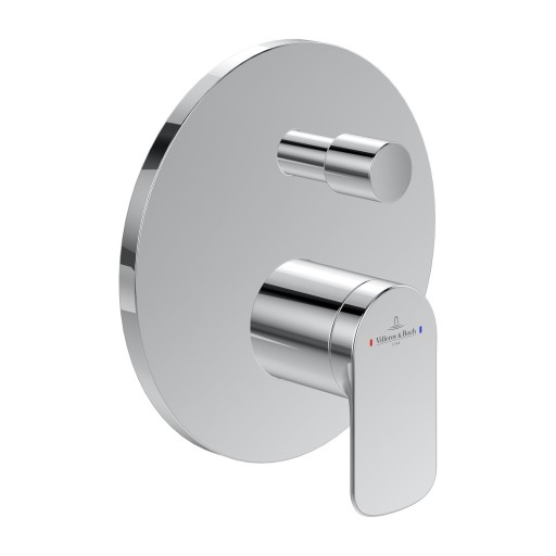 Baterie cada - dus Villeroy & Boch O.Novo cu montaj incastrat  necesita corp ingropat Vi-Box  crom