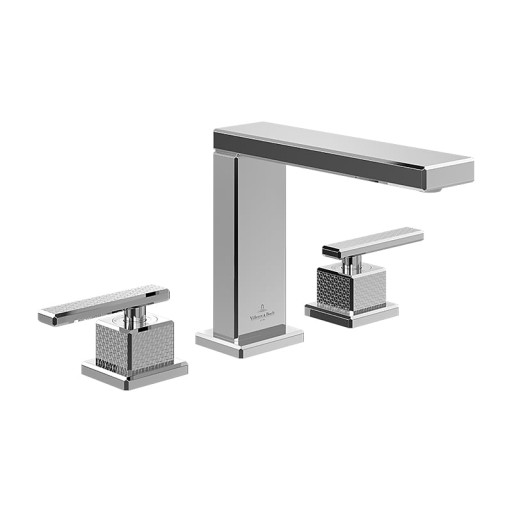 Baterie lavoar Villeroy & Boch Mettlach din 3 elemente  fara ventil  crom