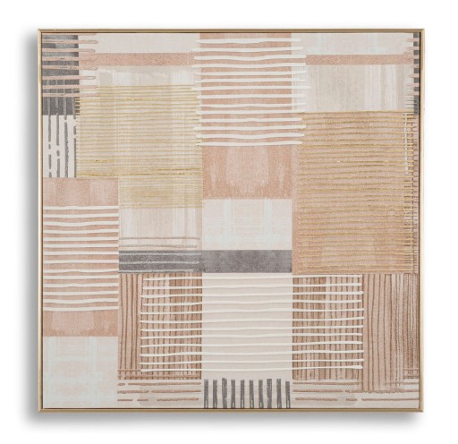 Tablou decorativ Lines With Frame -B, Mauro Ferretti, 60x60 cm, canvas/lemn de pin/plastic, multicolor