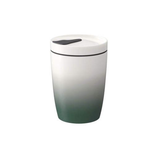 Cană de voiaj din porțelan Villeroy & Boch Like To Go & To Stay, 290 ml, verde - alb