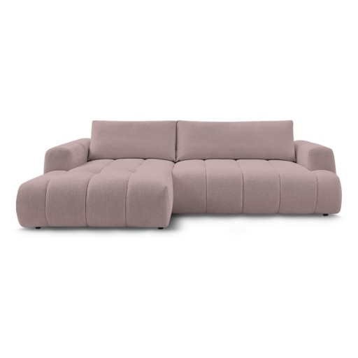 Colțar roz extensibil/cu spațiu de depozitare (cu colț pe partea stângă/cu șezlong) Fuji – Bobochic Paris
